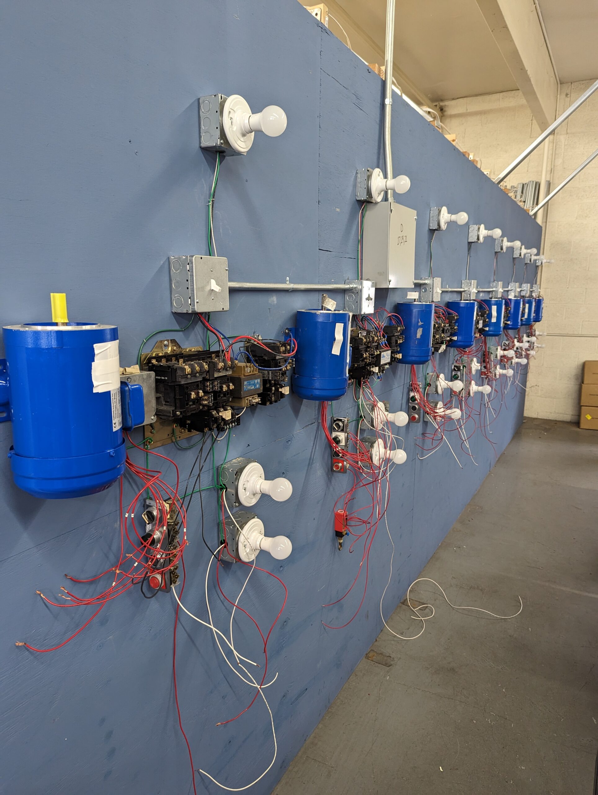 Motor controls training wall