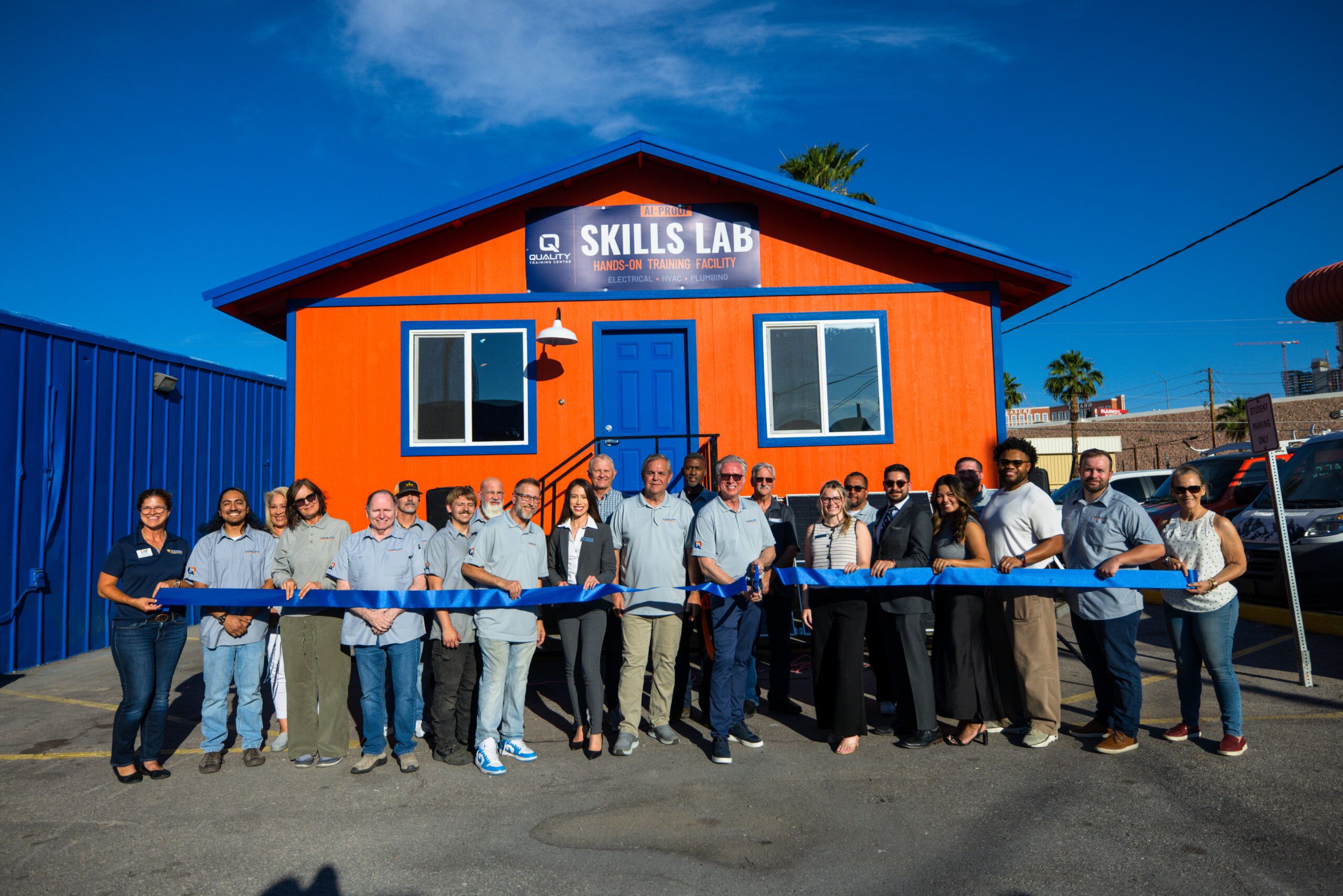 Ribbon cutting at the AI-Proof Skills Lab at Quality Training Centers, early 2026